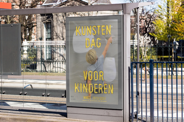 Poster for Kunsten dag voor Kinderen, made during internship at WIELS, 2017